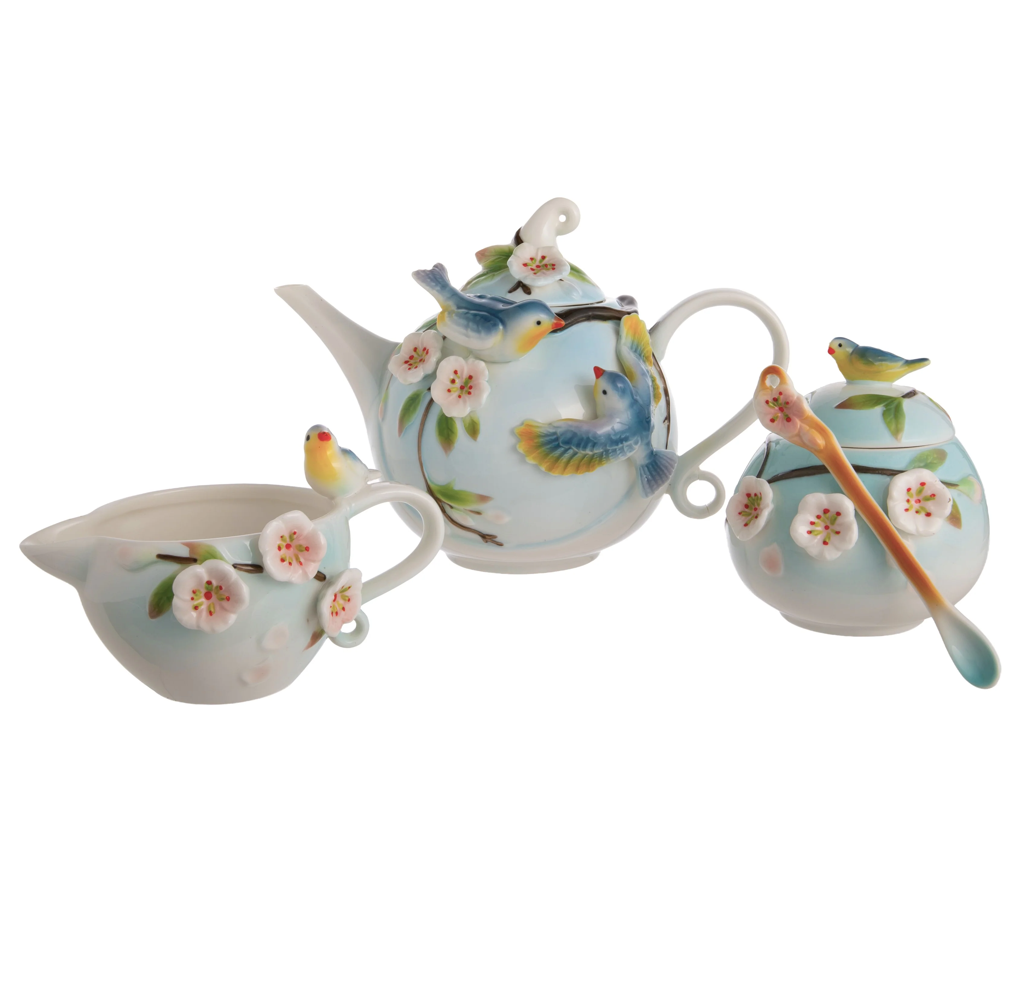 BIRDS AND BLOSSOMS TEA SET