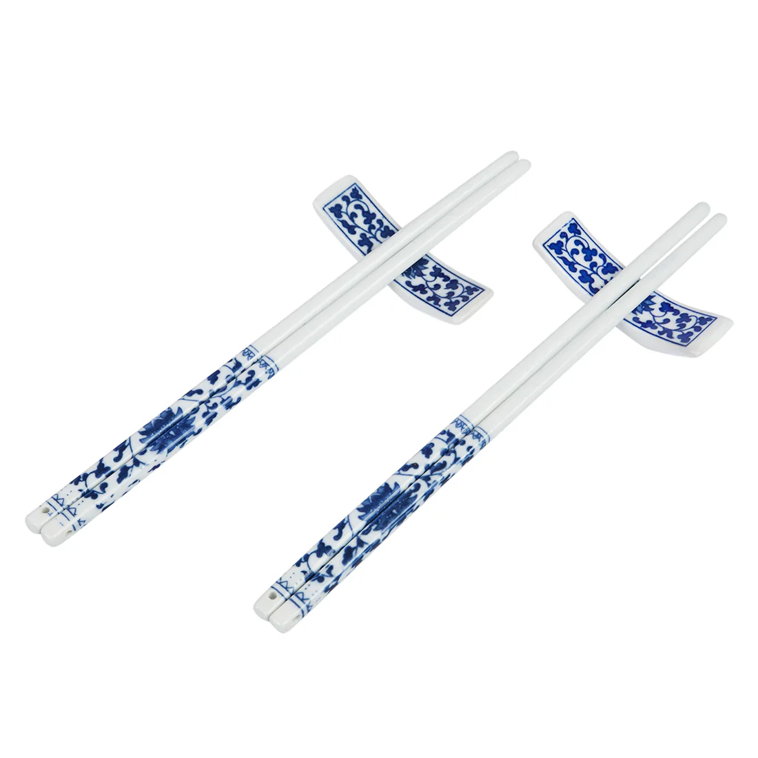 BLUE WILLOW PORCELAIN CHOPSTICKS SET