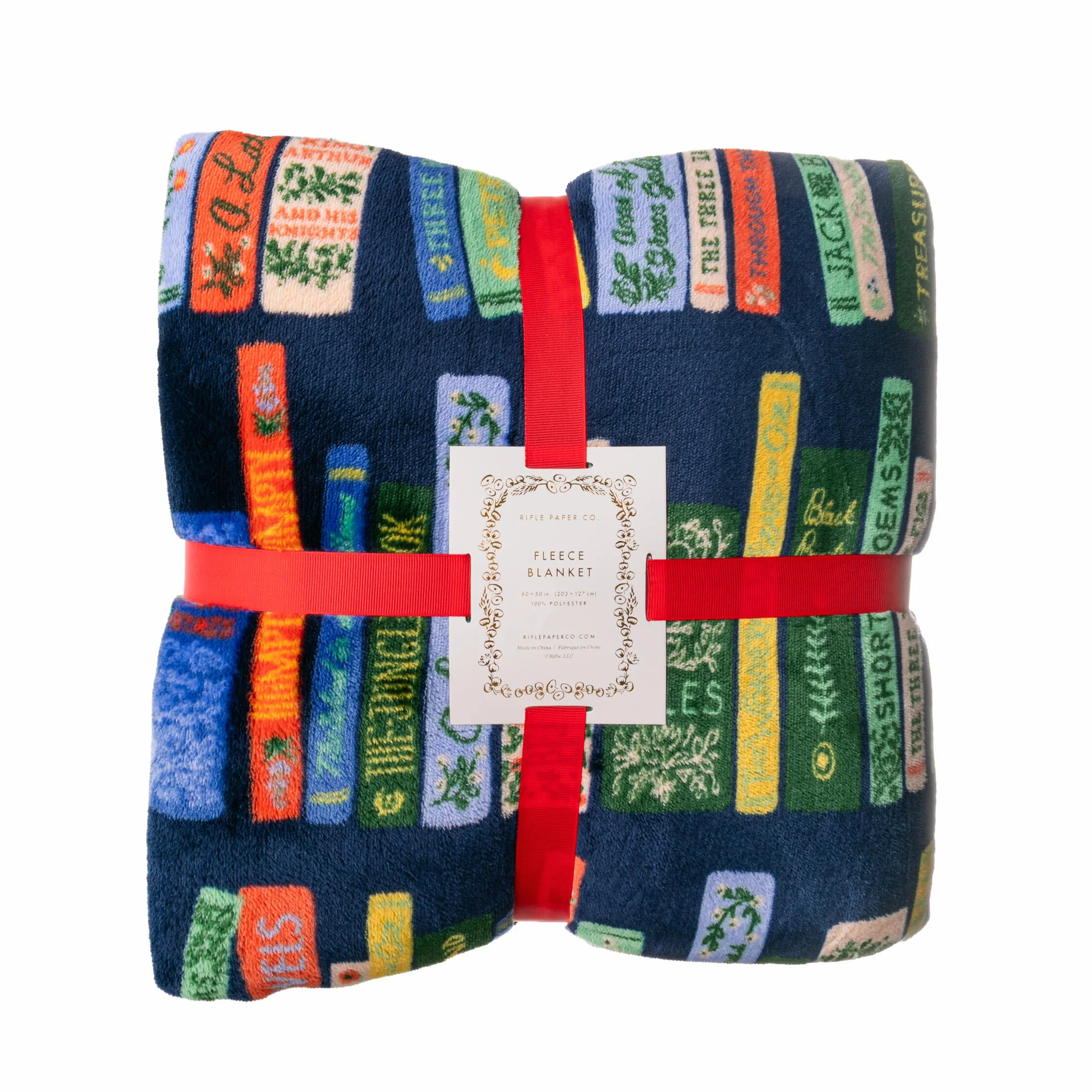 BOOKSHELF FLEECE BLANKET