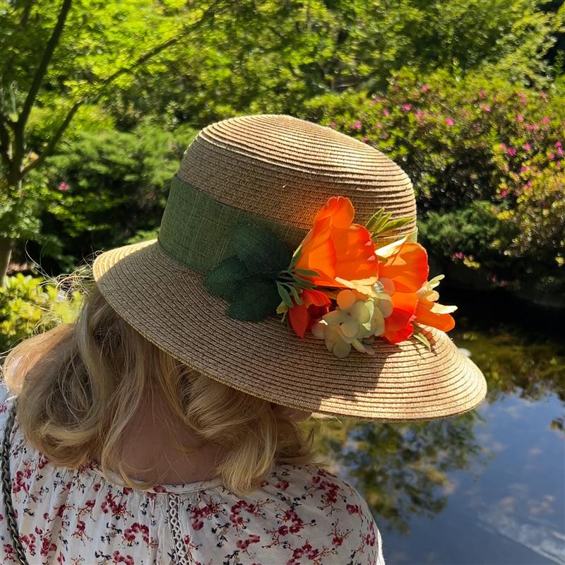 CALIFORNIA POPPY TRIM CLOCHE HAT - Image 2