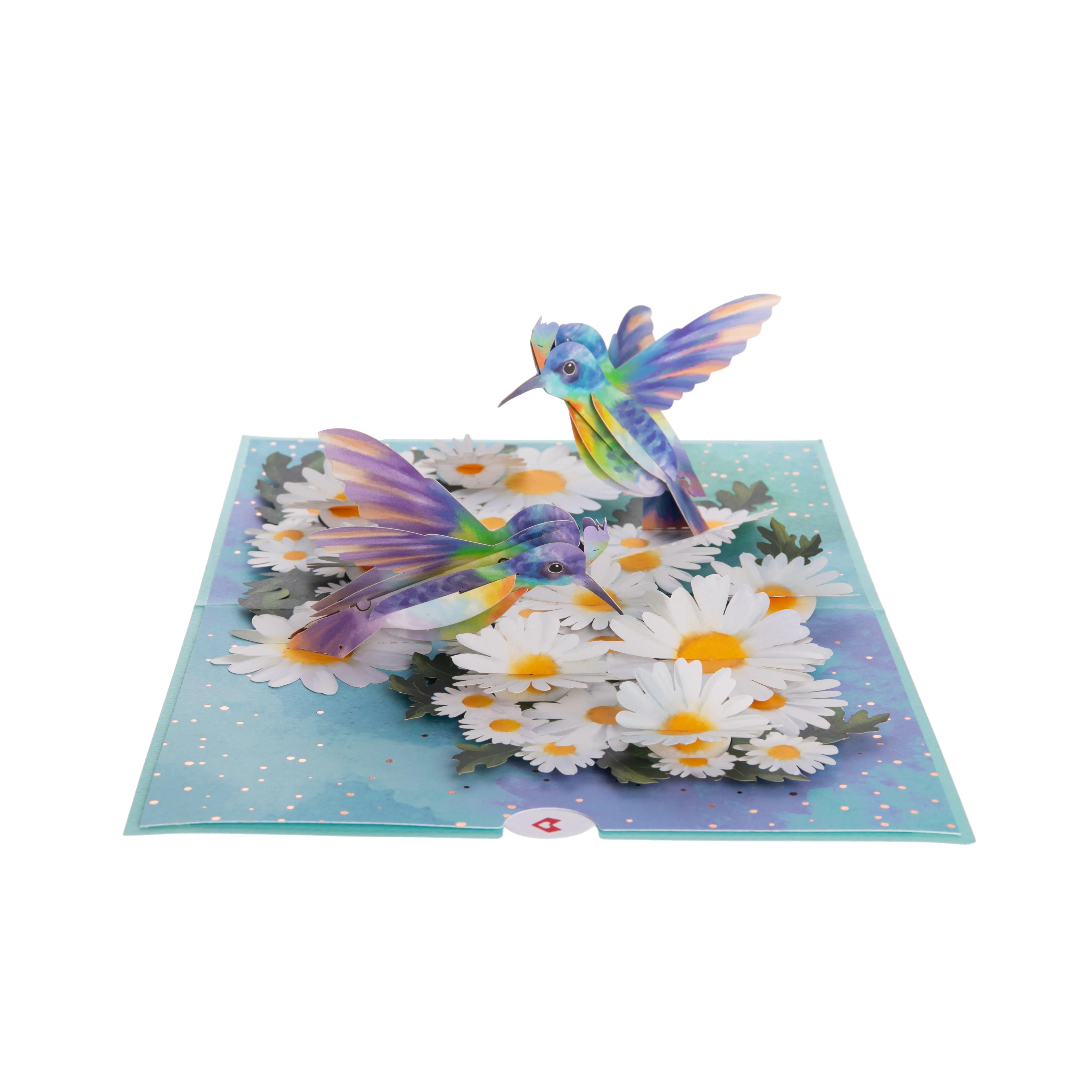 DAISY PATCH HUMMINGBIRDS POP-UP CARD