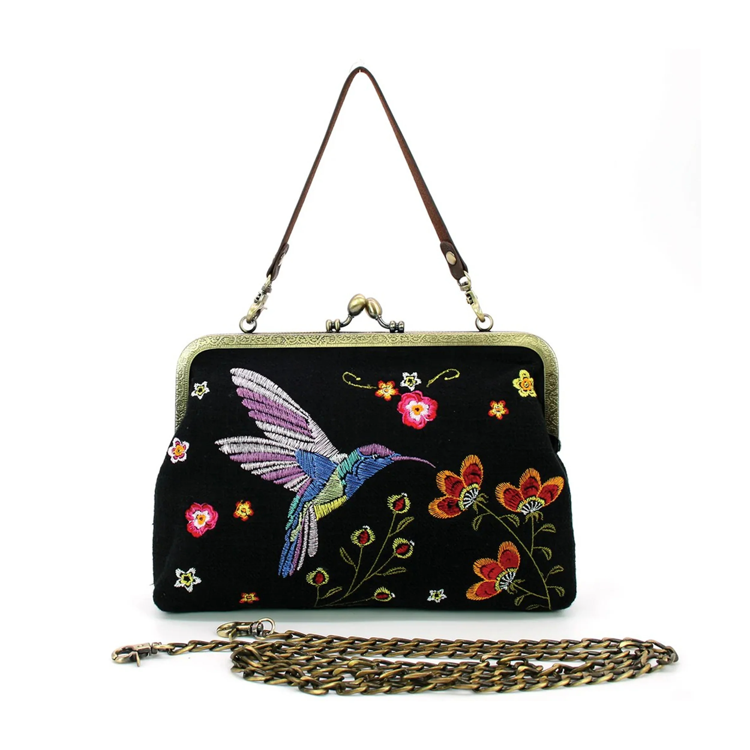 EMBROIDERED HUMMINGBIRD PURSE - Image 3