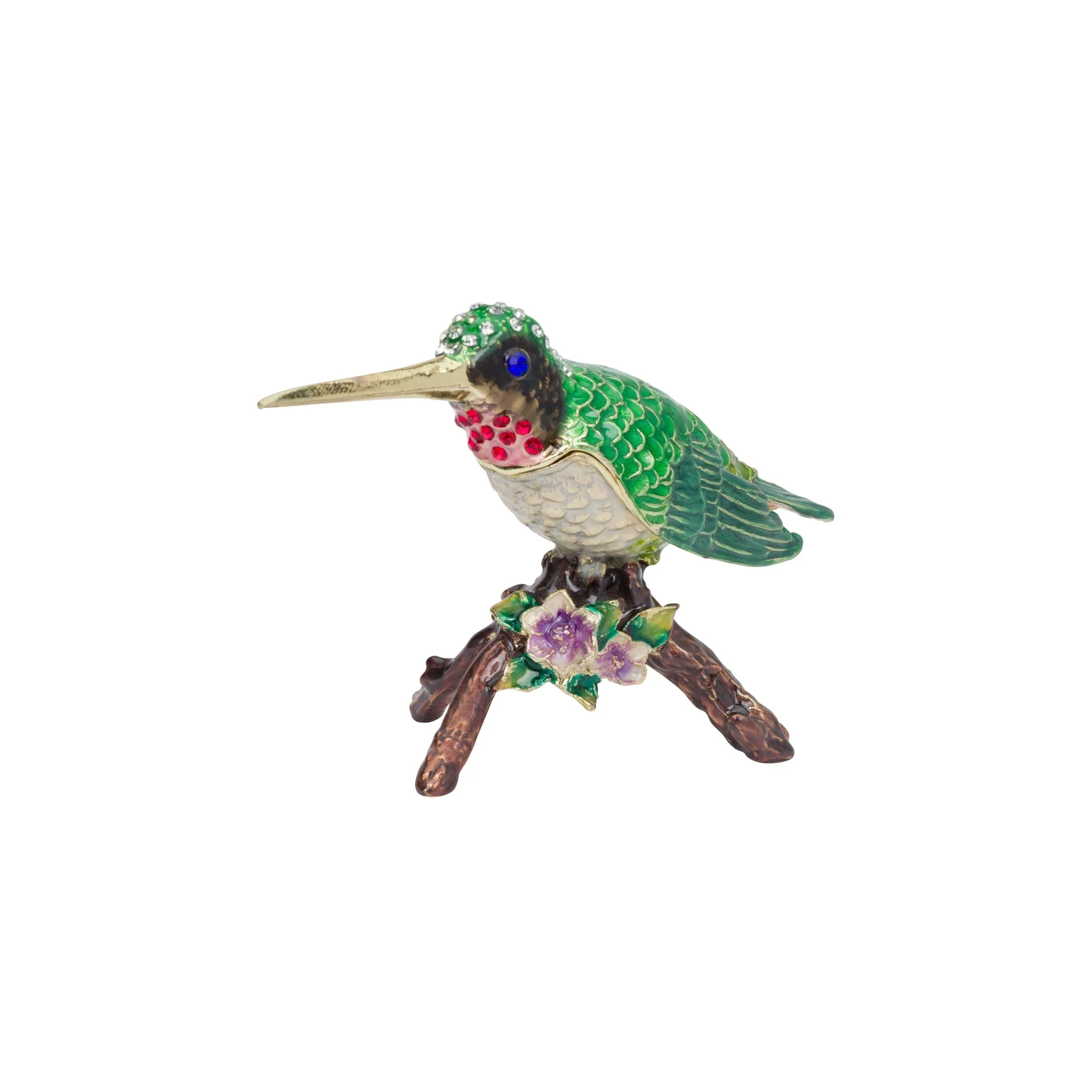 ENAMELED HUMMINGBIRD BOX