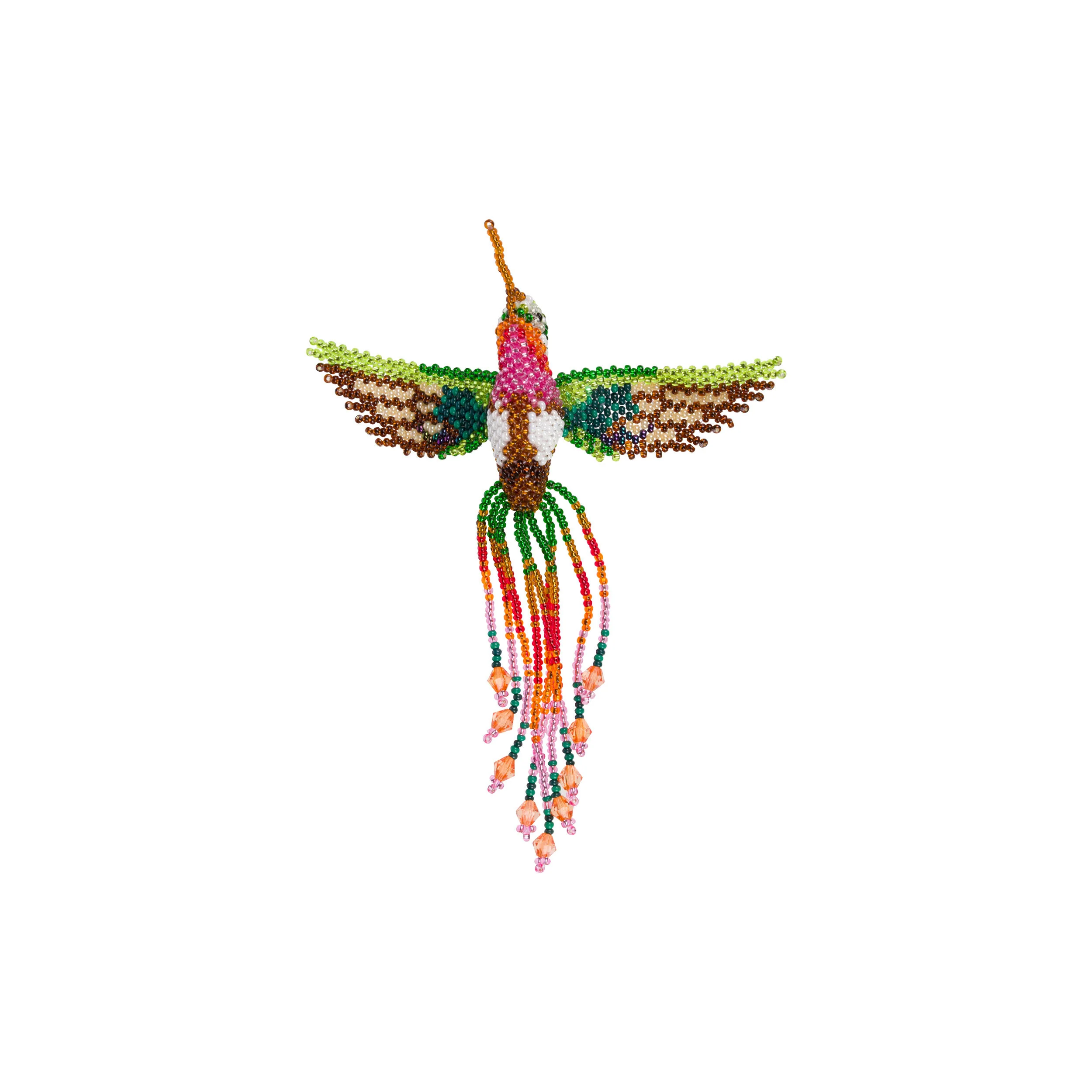HAND BEADED HUMMINGBIRD PIN