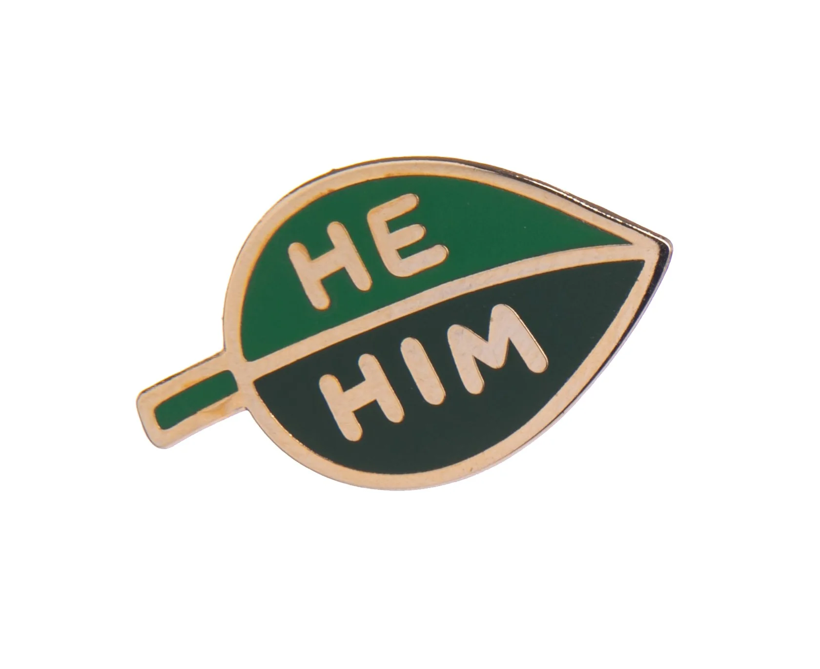 ENAMEL LEAF PRONOUN PIN - Image 2