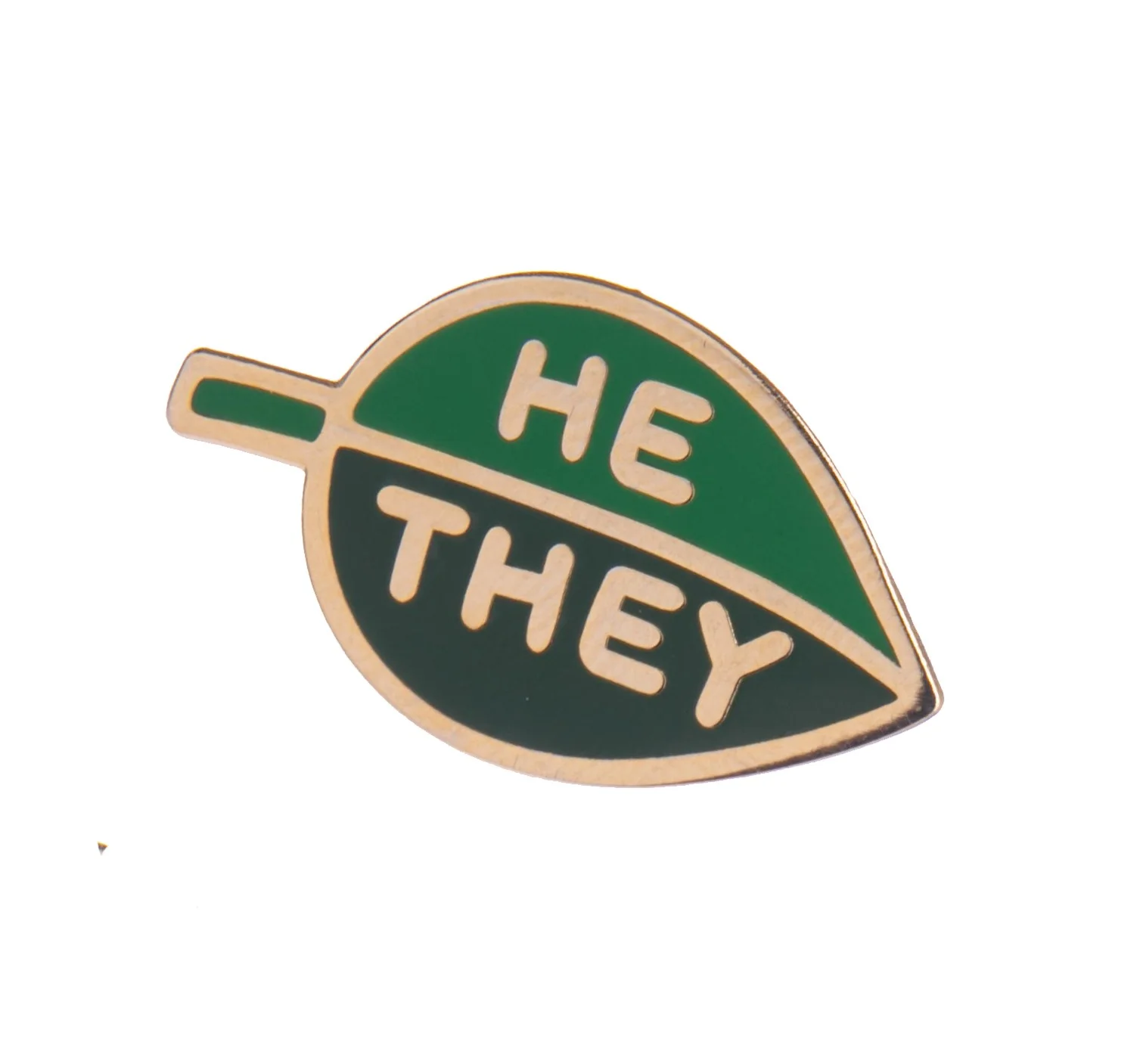 ENAMEL LEAF PRONOUN PIN - Image 3