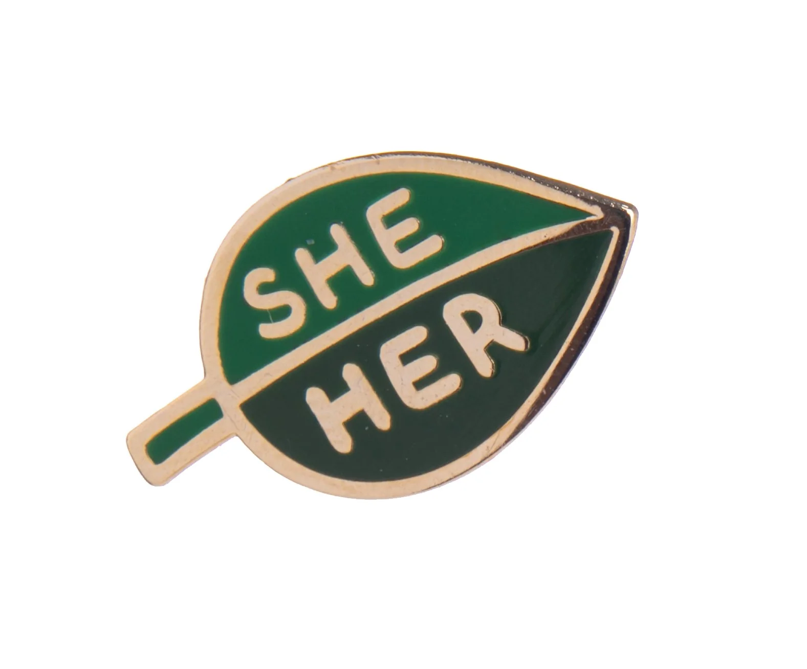 ENAMEL LEAF PRONOUN PIN - Image 4