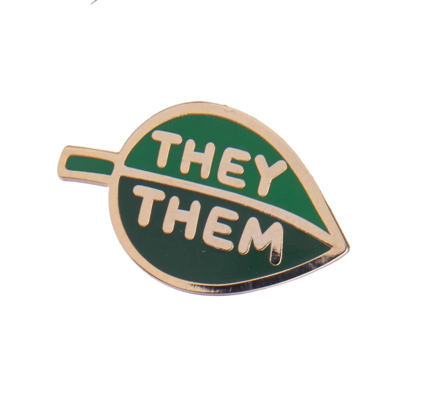 ENAMEL LEAF PRONOUN PIN - Image 6