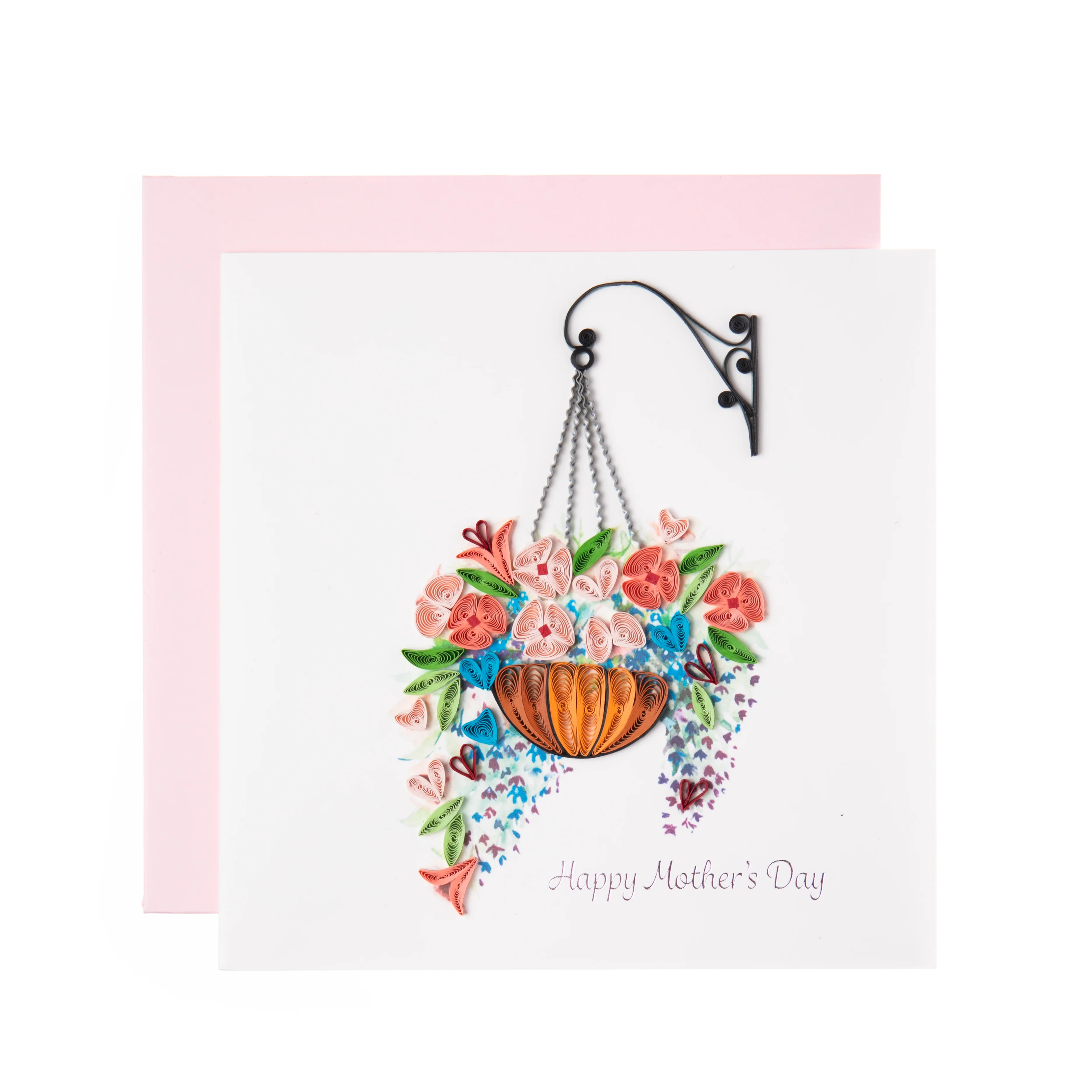MOTHER'S DAY FLOWER BASKET QUILLED CARD
