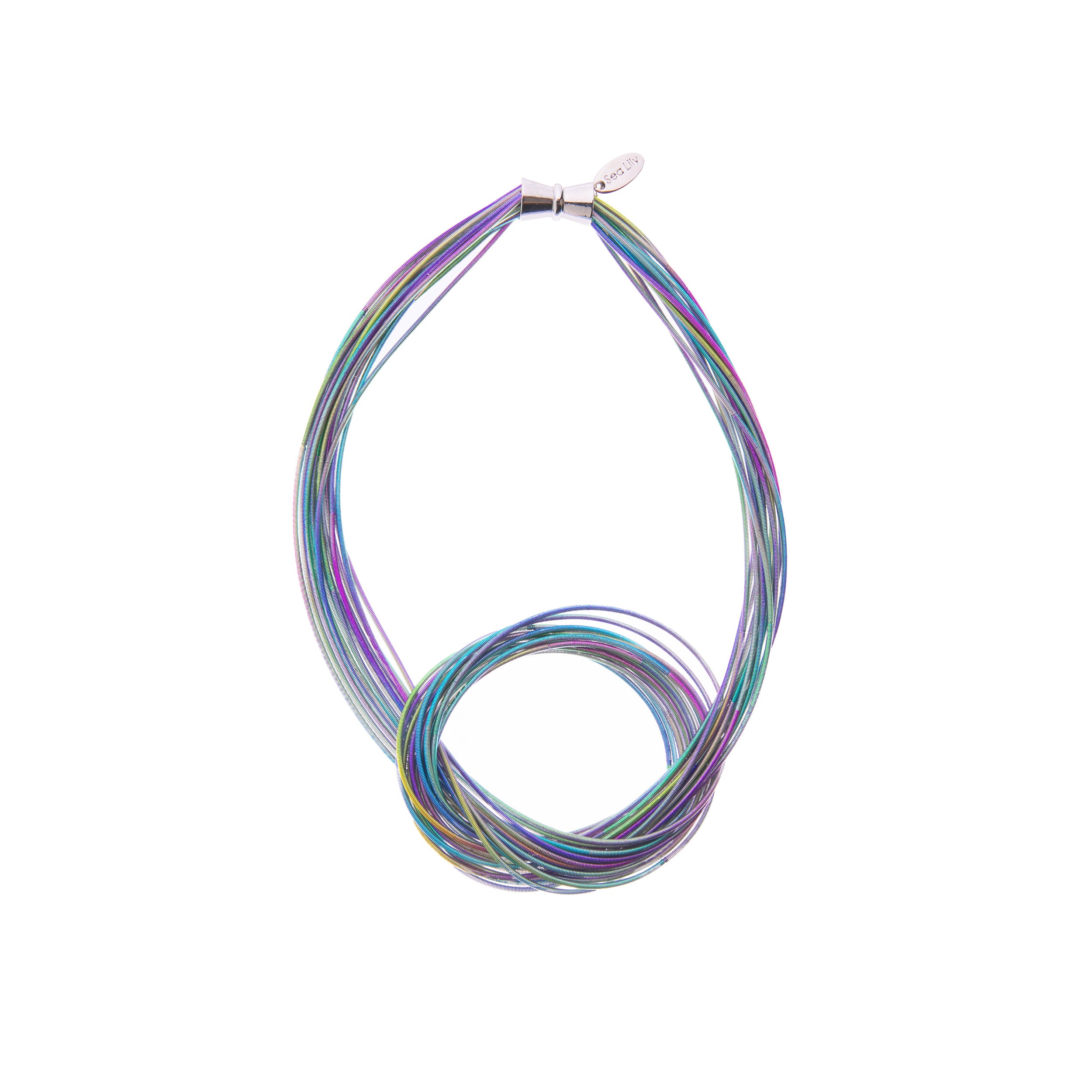 RAINBOW PIANO WIRE NECKLACE
