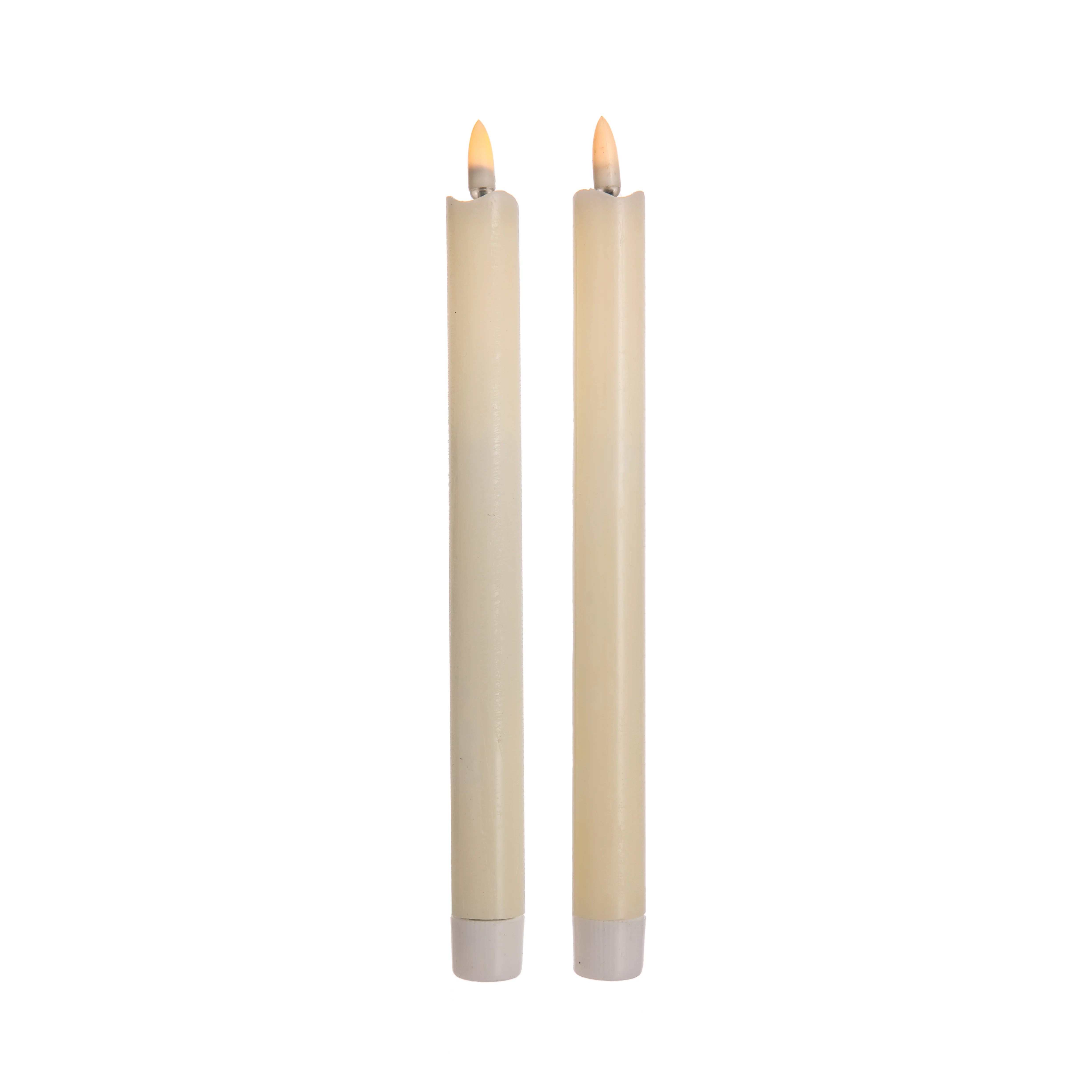 SET OF TWO LED TAPER CANDLES - 12"